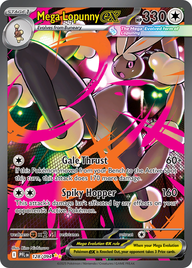 Mega Lopunny ex — ME02: Phantasmal Flames #128/094