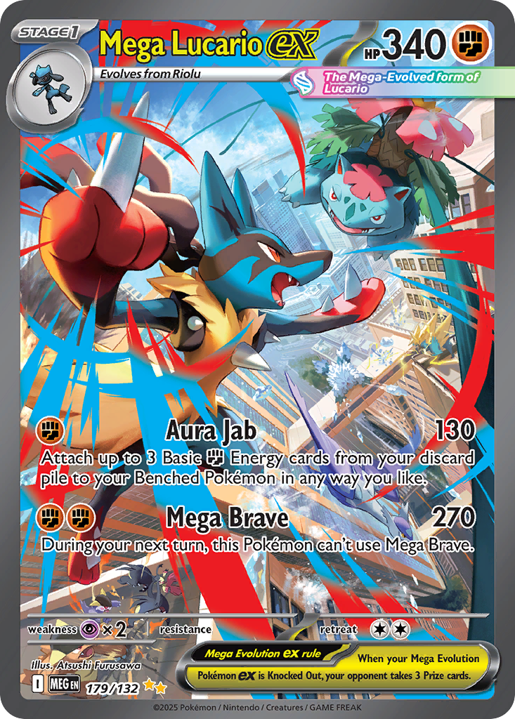 Mega Lucario ex — ME01: Mega Evolution #179/132