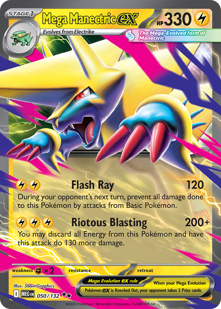 Mega Manectric ex — ME01: Mega Evolution #050/132