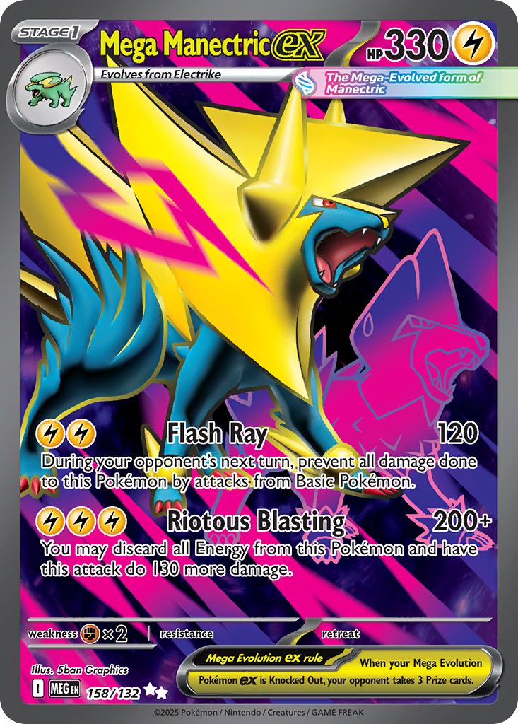 Mega Manectric ex — ME01: Mega Evolution #158/132