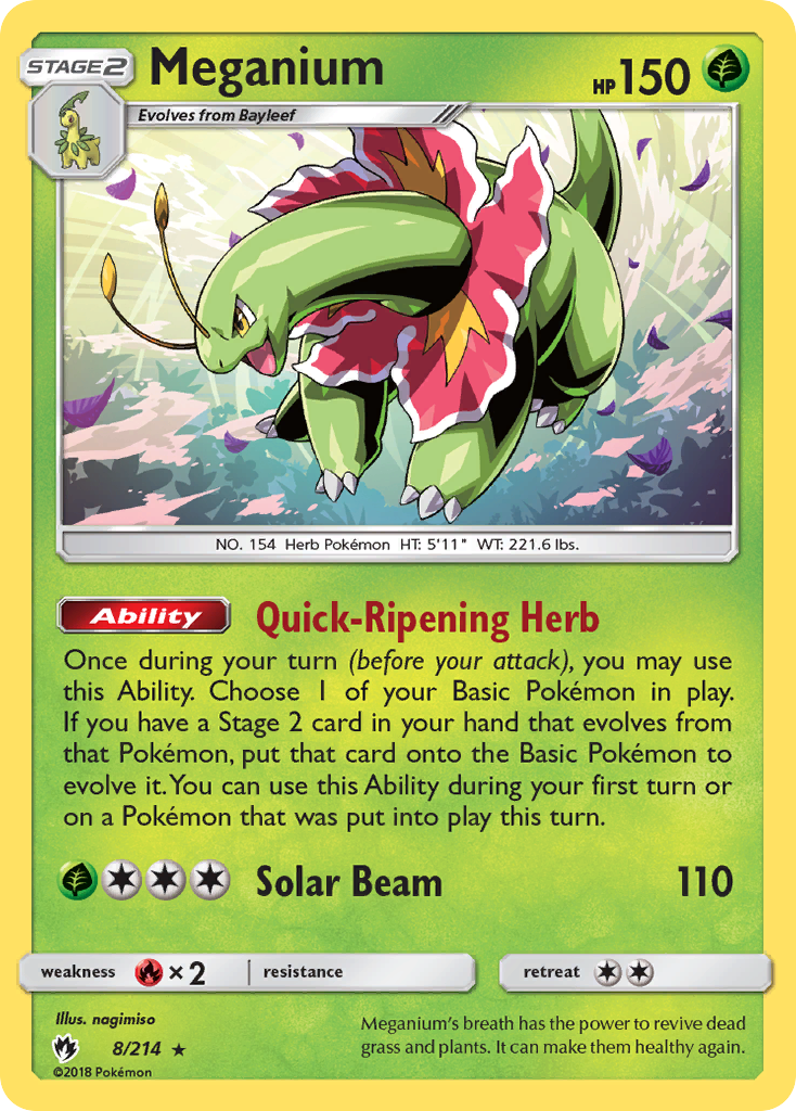 Meganium — SM - Lost Thunder #8/214