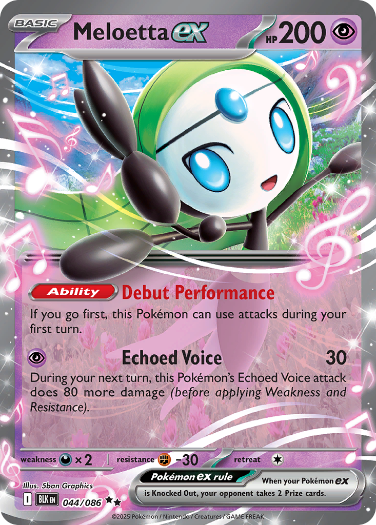 Meloetta ex — SV: Black Bolt #044/086