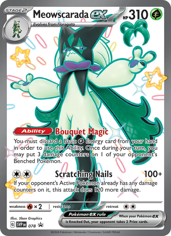 Meowscarada ex — SV: Scarlet & Violet Promo Cards #078