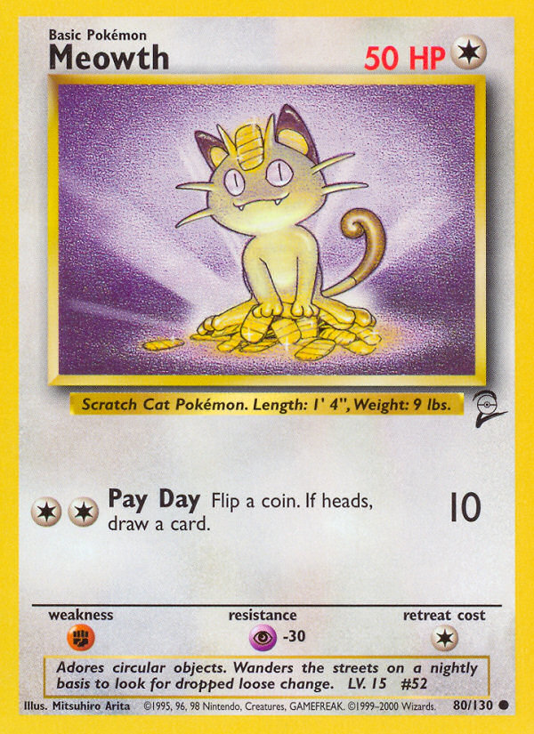 Meowth — Base Set 2 #080/130
