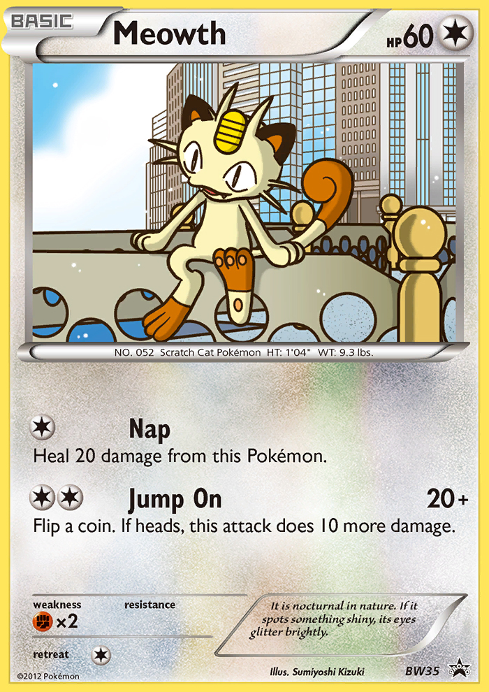 Meowth — Black and White Promos #BW35