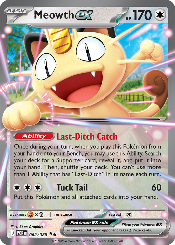 Meowth ex — Prize Pack Series Cards #062/088