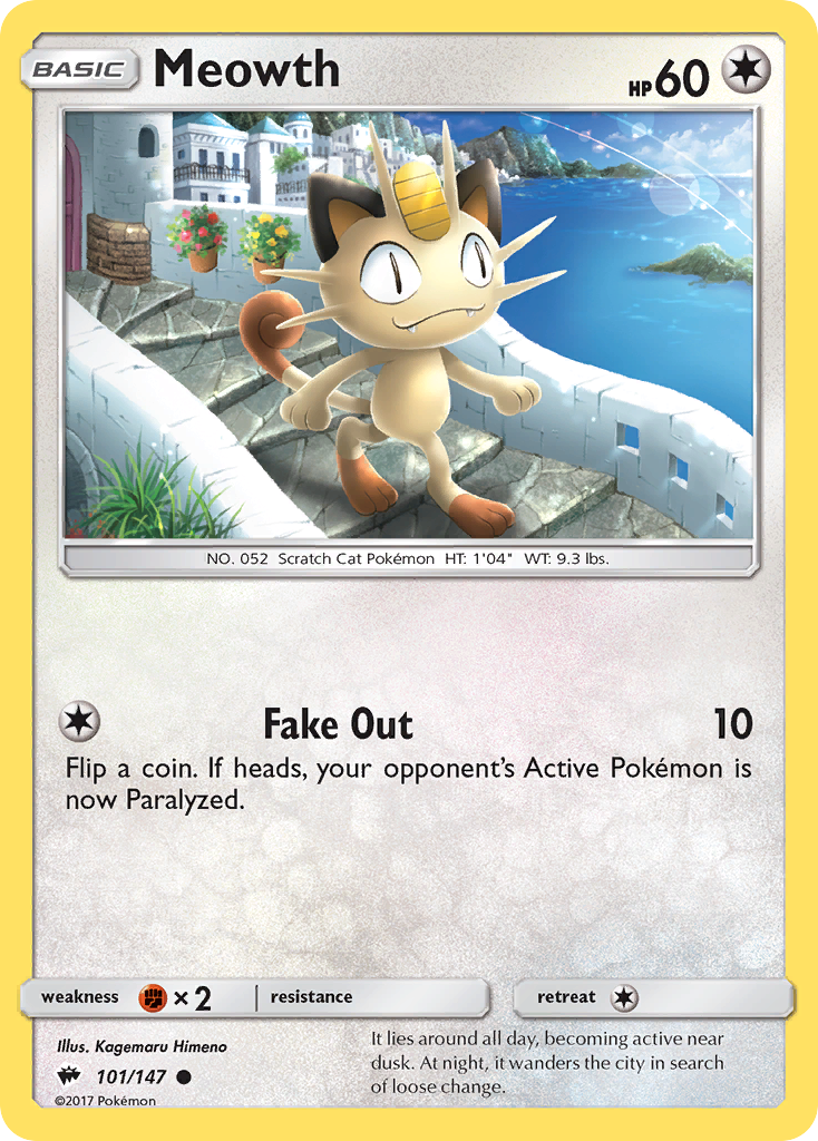 Meowth — SM - Burning Shadows #101/147