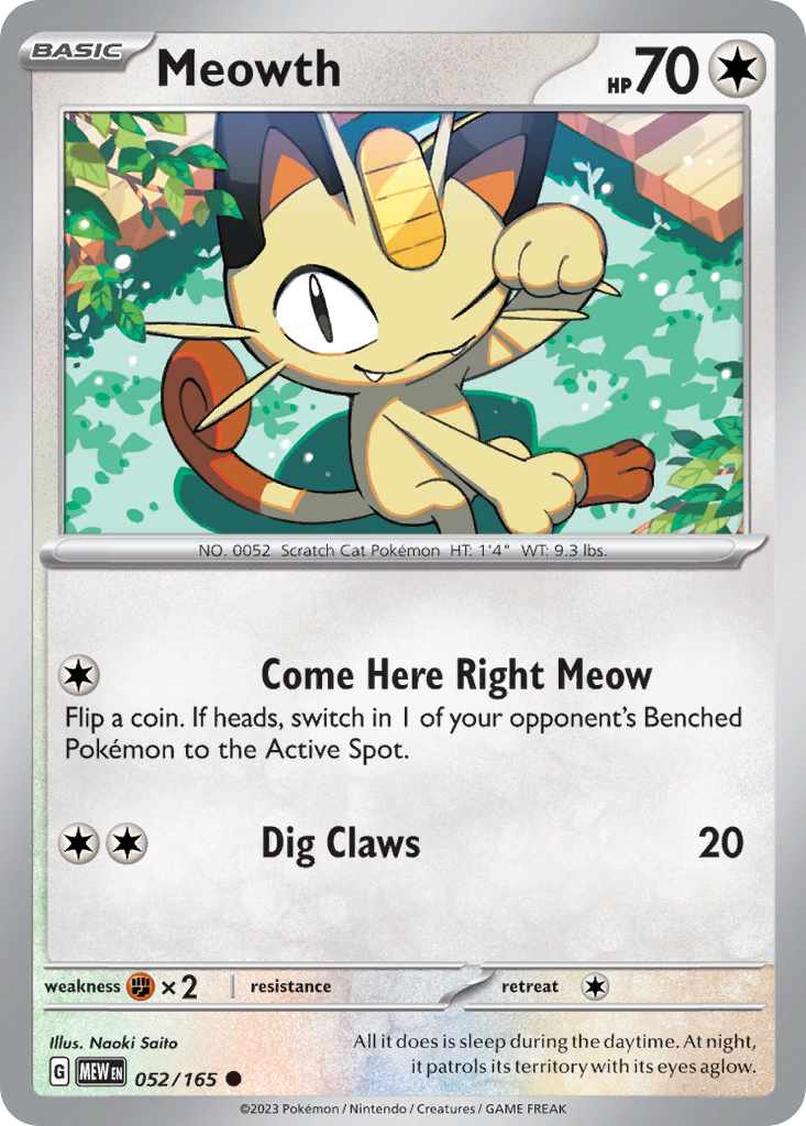 Meowth — SV: Scarlet & Violet 151 #052/165