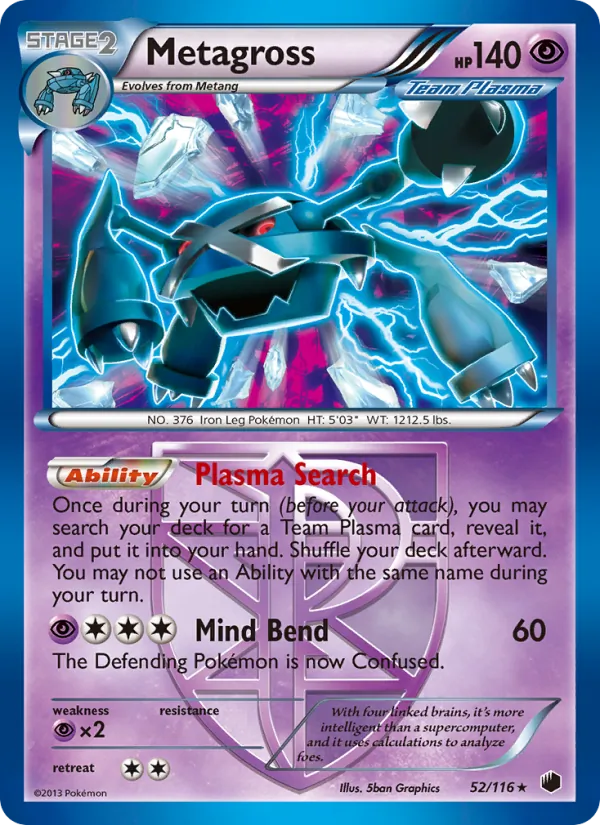 Metagross (Team Plasma) — Plasma Freeze #52/116