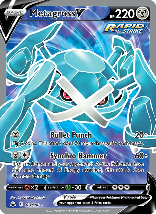 Metagross V (Full Art) — SWSH06: Chilling Reign #181/198