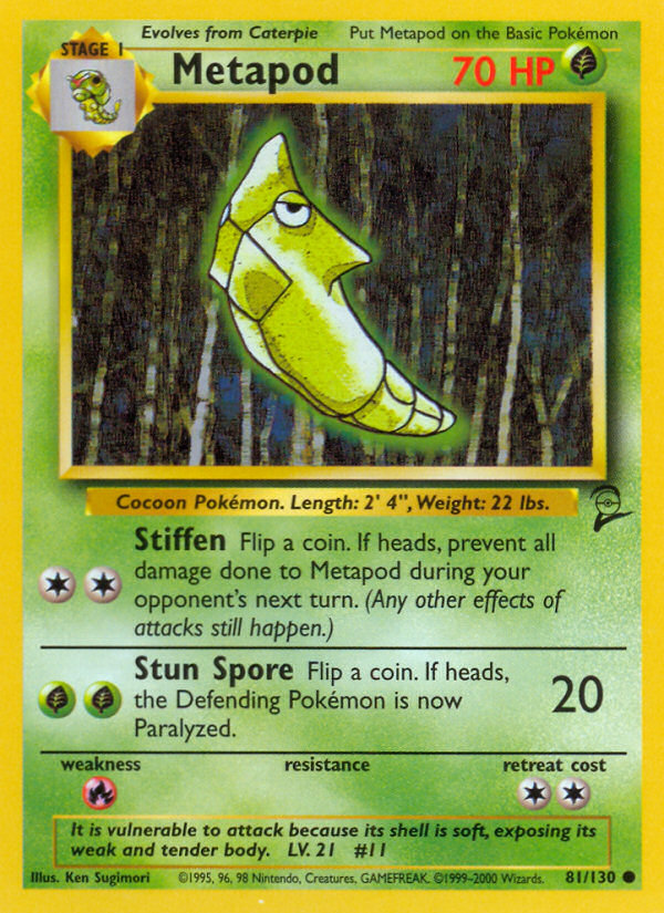 Metapod — Base Set 2 #081/130