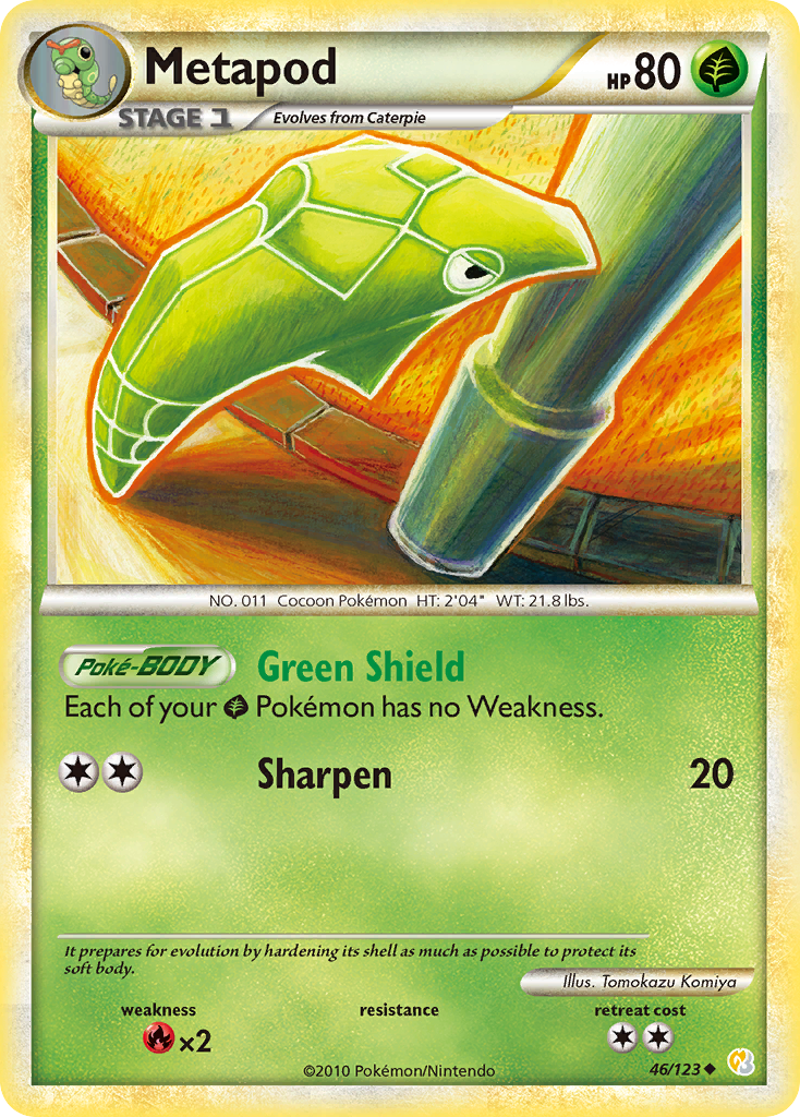 Metapod — HeartGold SoulSilver #46/123