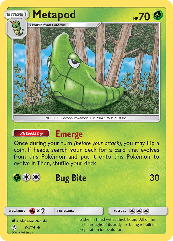 Metapod — SM - Unbroken Bonds #3/214