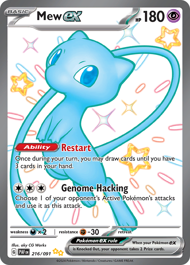 Mew ex — SV: Paldean Fates #216/091