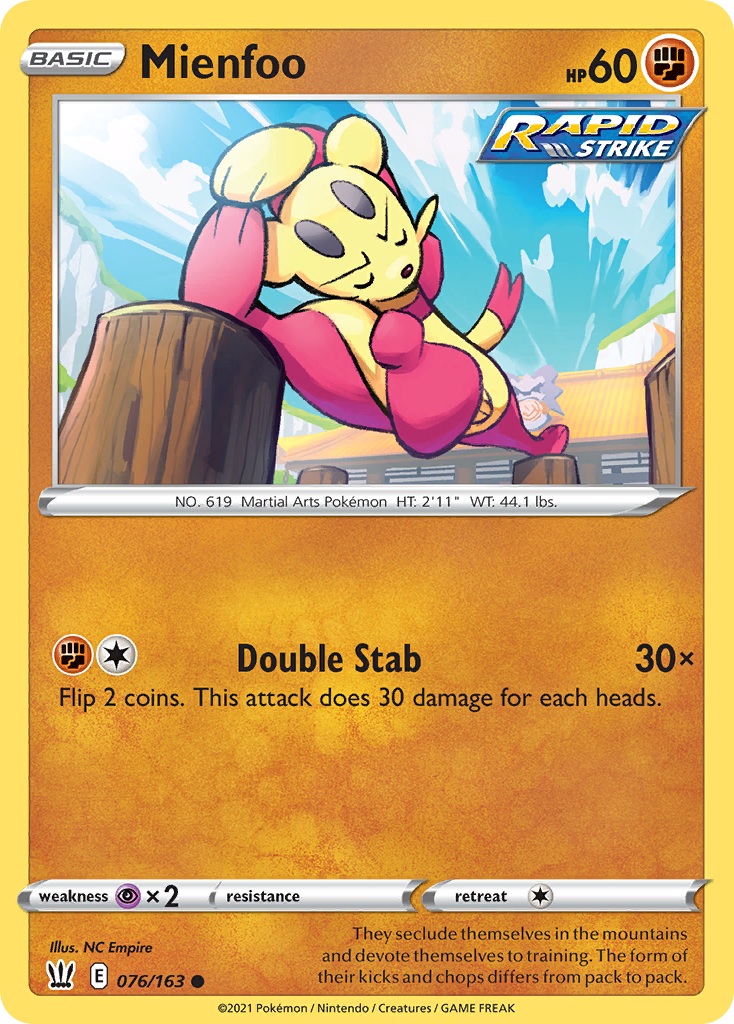 Mienfoo — SWSH05: Battle Styles #076/163
