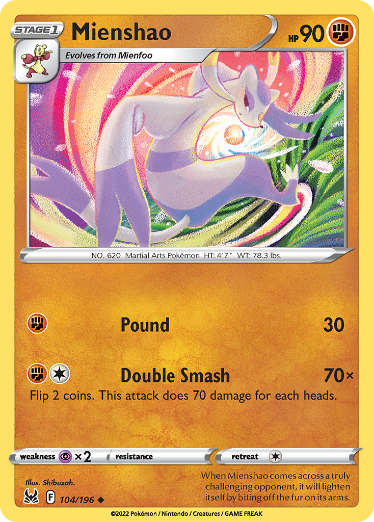 Mienshao — SWSH11: Lost Origin #104/196