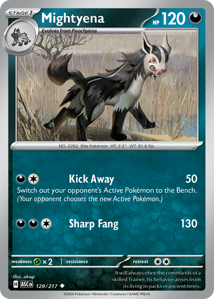 Mightyena — ME: Ascended Heroes #129/217