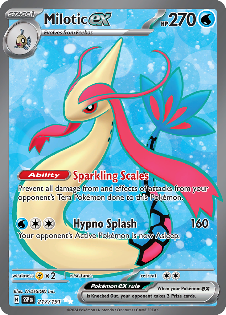 Milotic ex — SV08: Surging Sparks #217/191