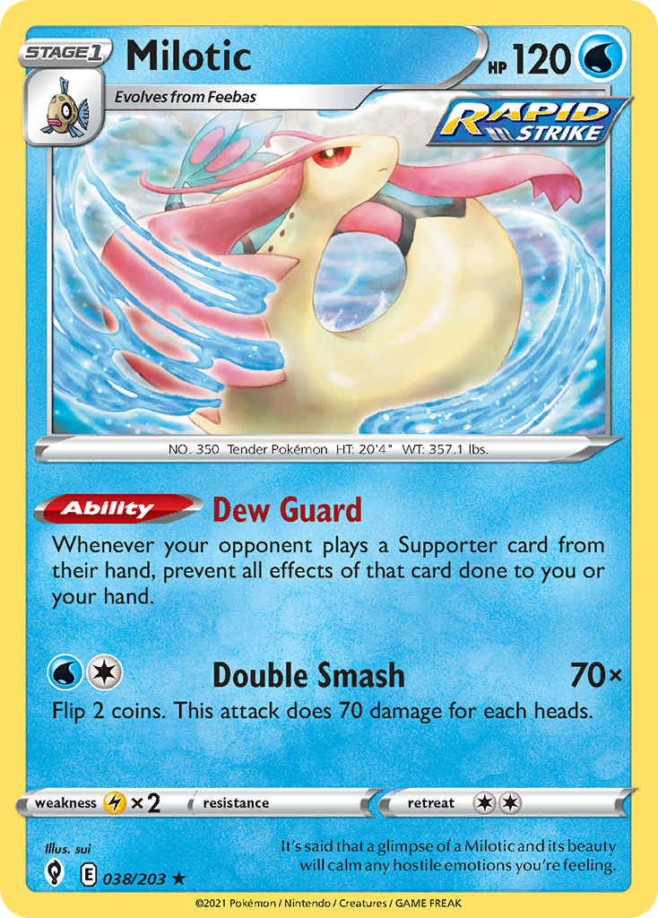 Milotic — SWSH07: Evolving Skies #038/203