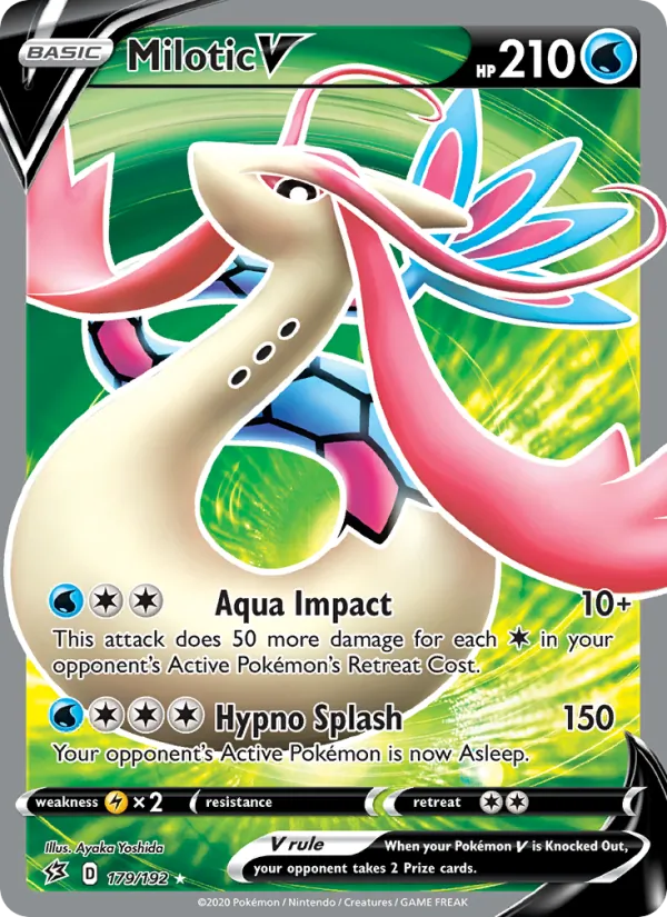 Milotic V (Full Art) — SWSH02: Rebel Clash #179/192