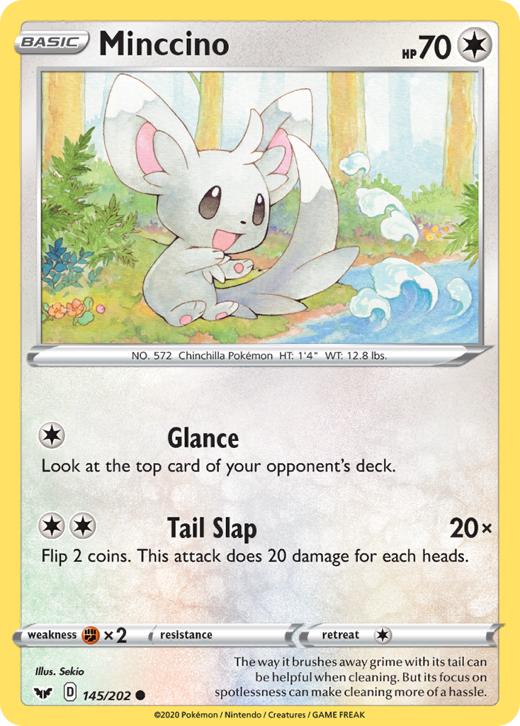 Minccino (145) — SWSH01: Sword & Shield Base Set #145/202