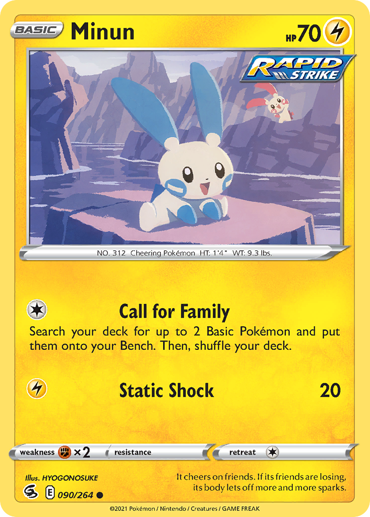 Minun — SWSH08: Fusion Strike #090/264