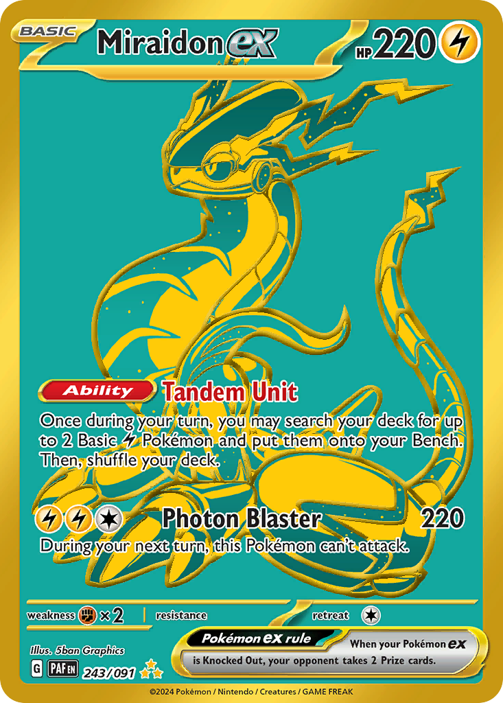 Miraidon ex — SV: Paldean Fates #243/091