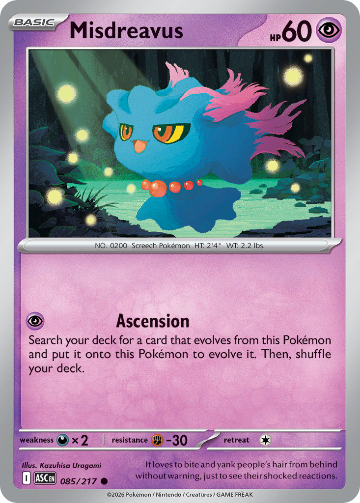 Misdreavus — ME: Ascended Heroes #085/217