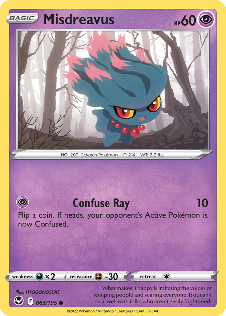 Misdreavus — SWSH12: Silver Tempest #063/195
