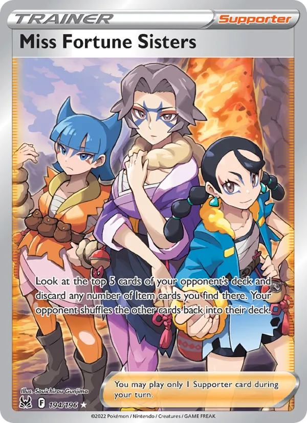 Miss Fortune Sisters (Full Art) — SWSH11: Lost Origin #194/196