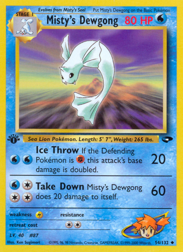 Misty's Dewgong — Gym Challenge #054/132