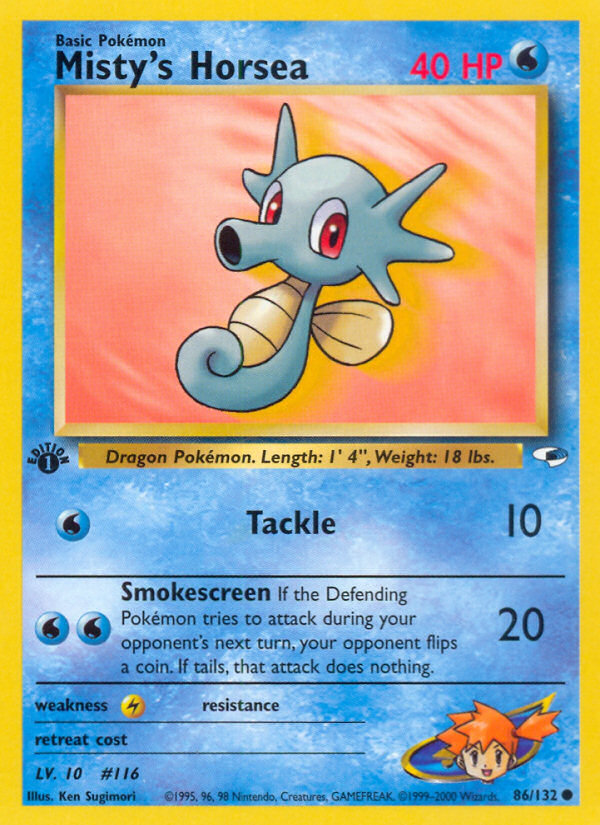 Misty's Horsea — Gym Heroes #086/132