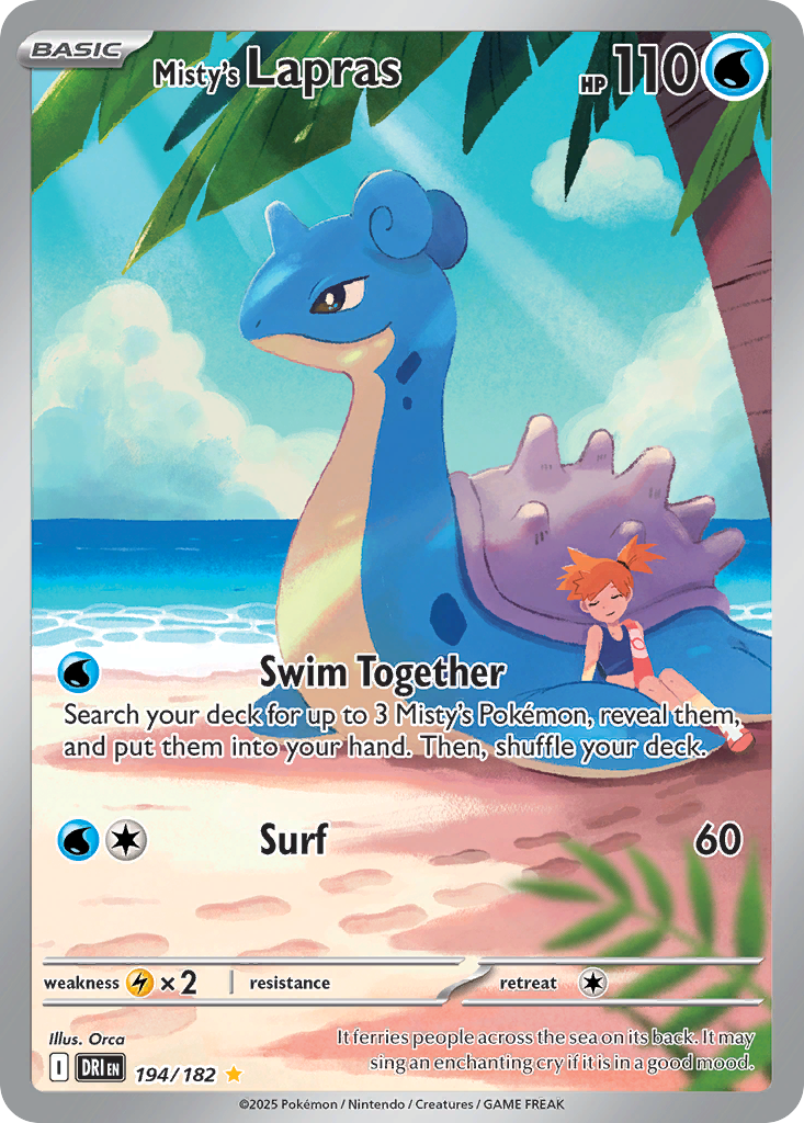 Misty's Lapras — SV10: Destined Rivals #194/182