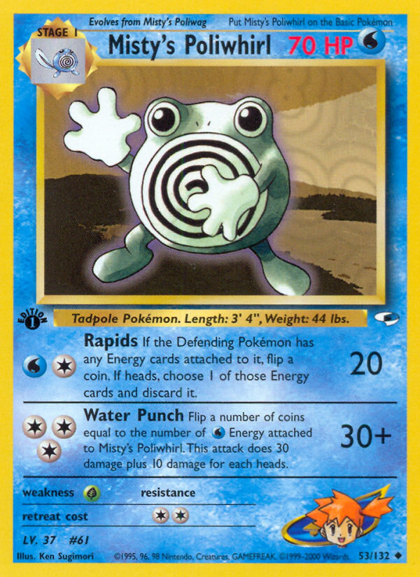 Misty's Poliwhirl — Gym Heroes #053/132