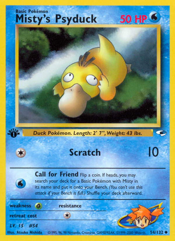 Misty's Psyduck — Gym Heroes #054/132