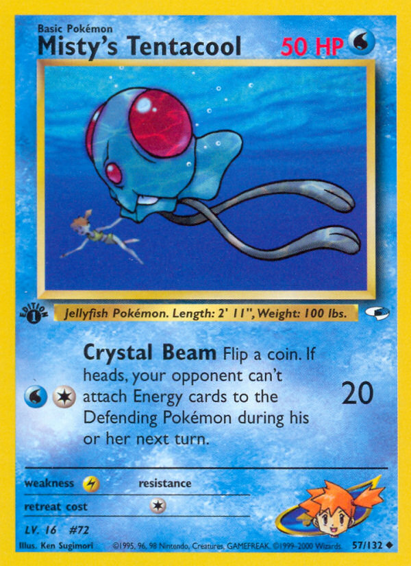 Misty's Tentacool (57) — Gym Heroes #057/132