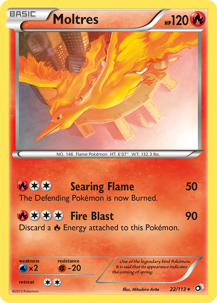 Moltres — Legendary Treasures #22/113