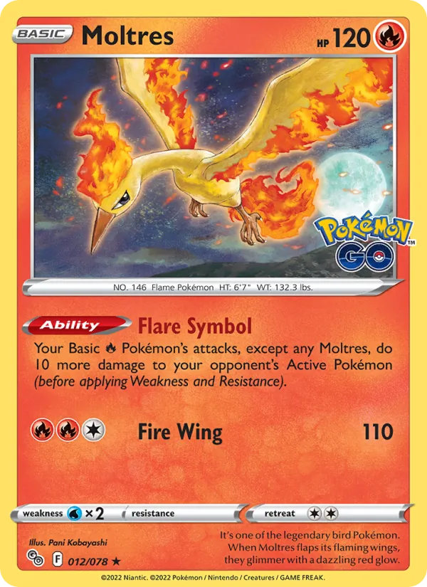 Moltres — Pokemon GO #012/078