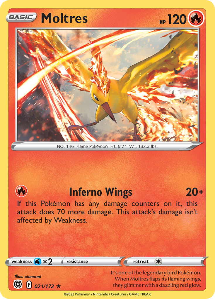 Moltres — SWSH09: Brilliant Stars #021/172
