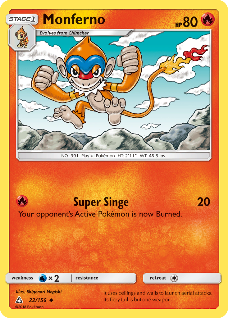 Monferno — SM - Ultra Prism #22/156