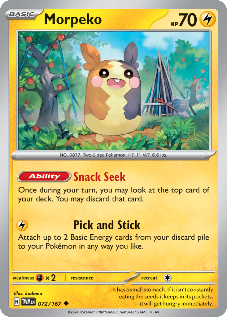 Morpeko — SV06: Twilight Masquerade #072/167