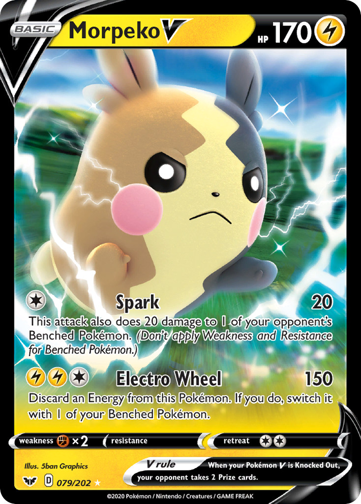 Morpeko V — SWSH01: Sword & Shield Base Set #079/202