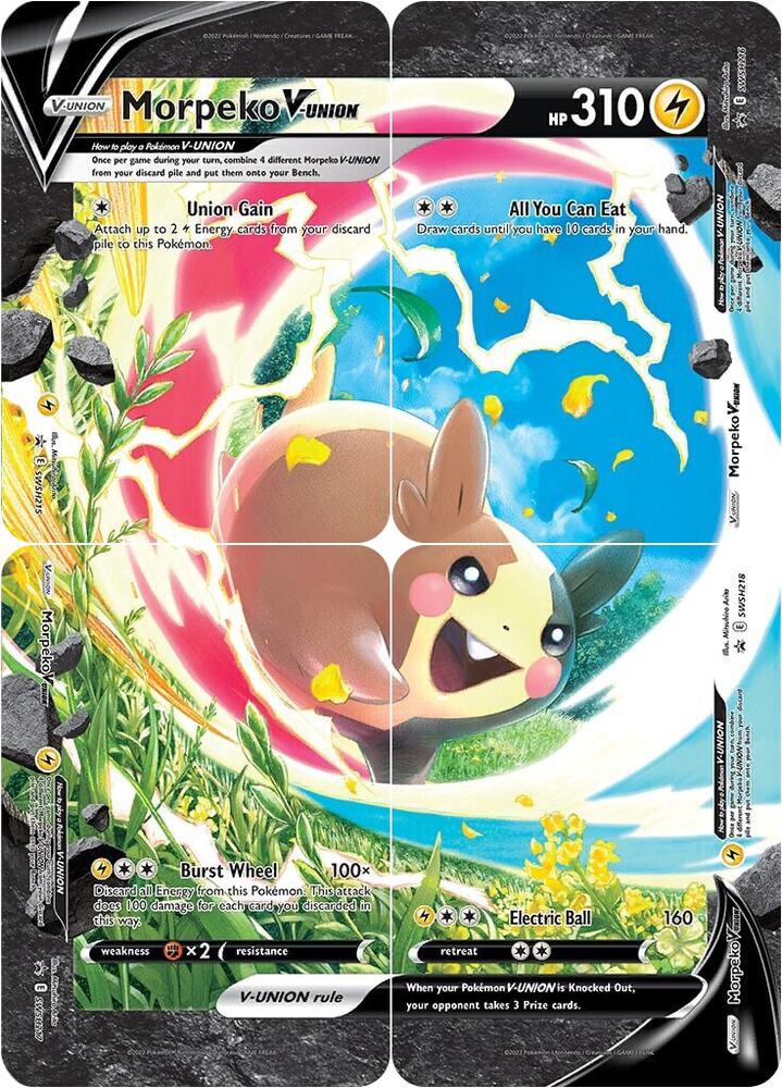 Morpeko V-Union [Set of 4] — SWSH: Sword & Shield Promo Cards #SWSH218