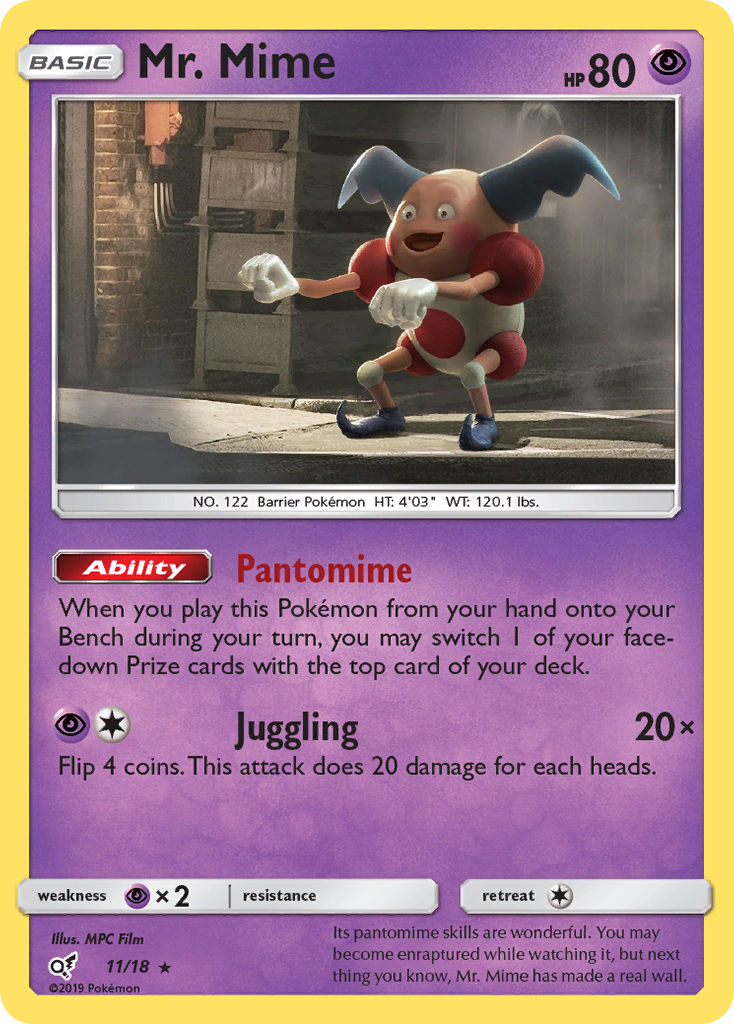 Mr. Mime — Detective Pikachu #11/18