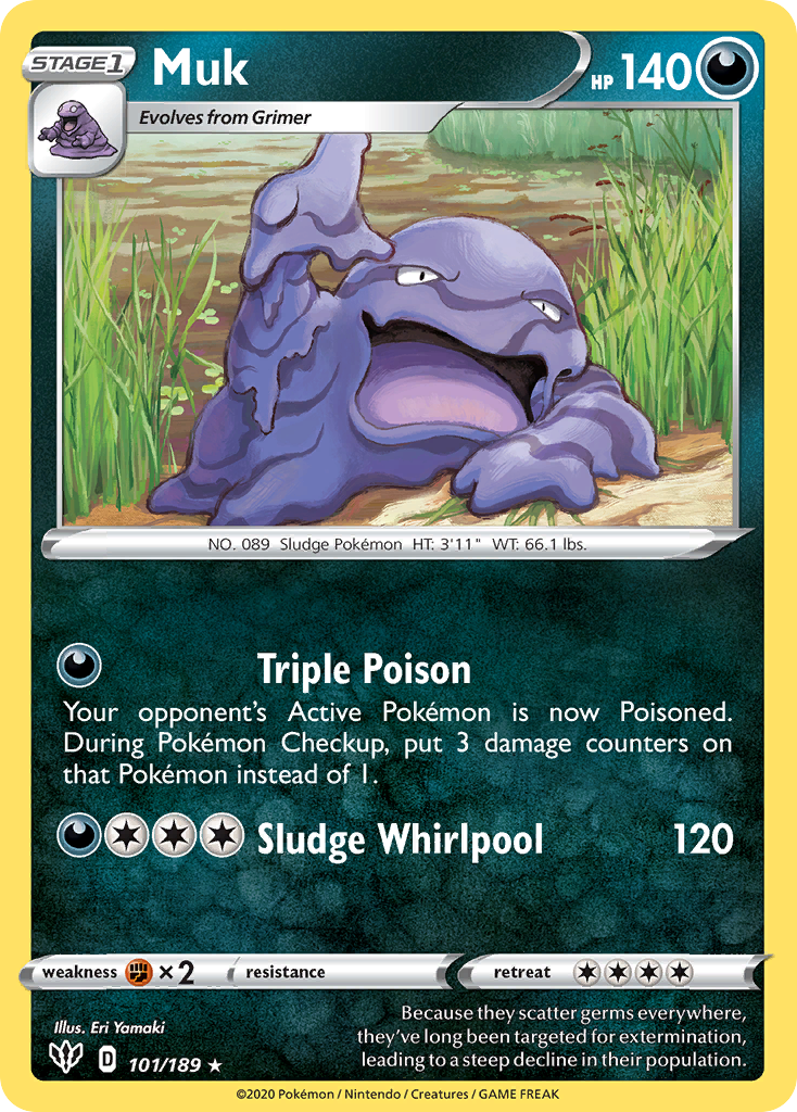 Muk — SWSH03: Darkness Ablaze #101/189