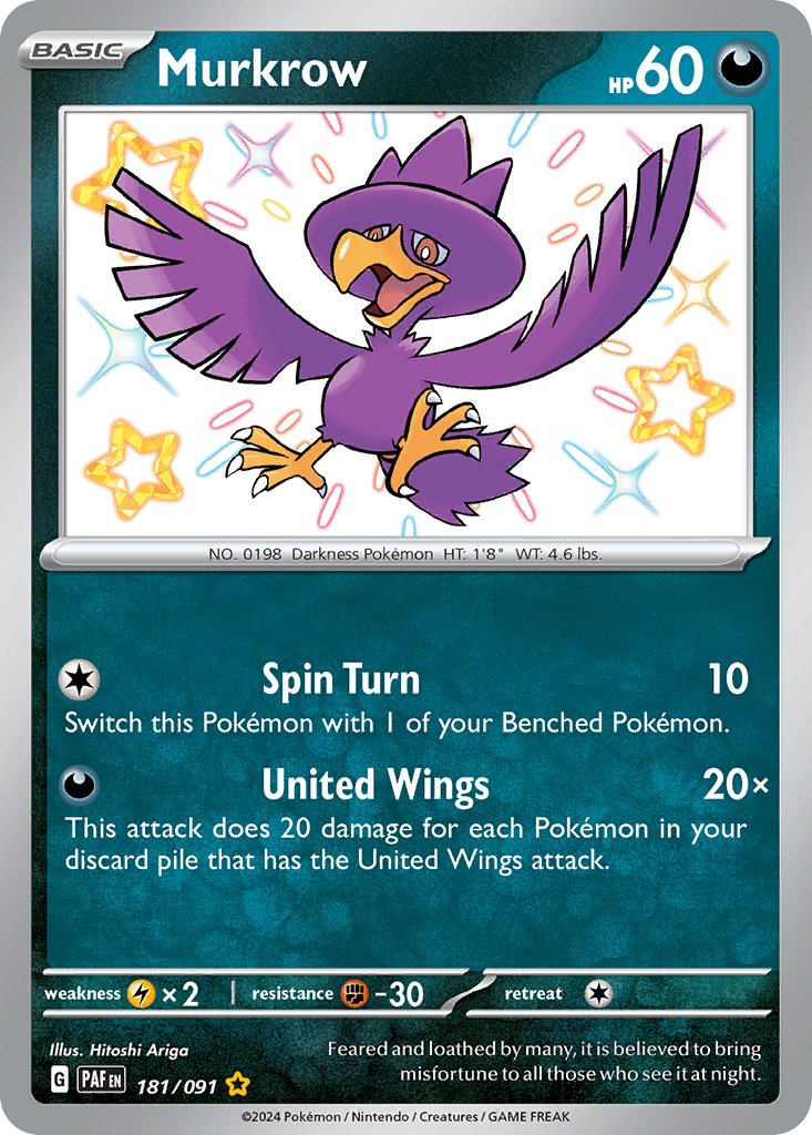 Murkrow — SV: Paldean Fates #181/091