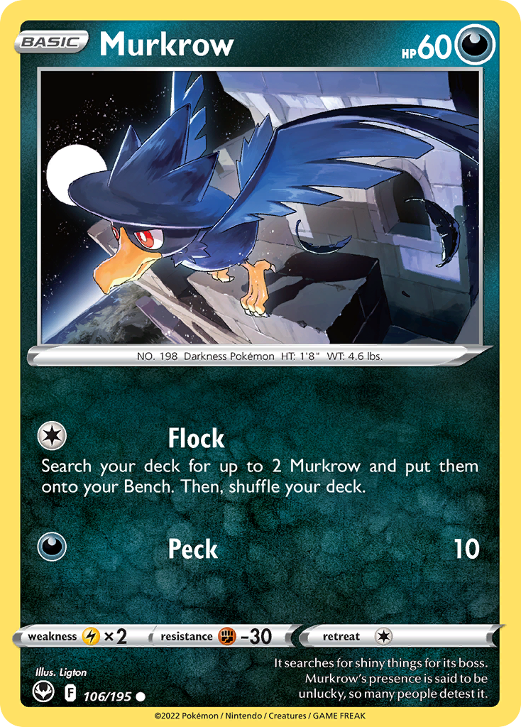 Murkrow — SWSH12: Silver Tempest #106/195