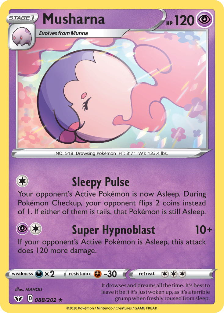 Musharna — SWSH01: Sword & Shield Base Set #088/202