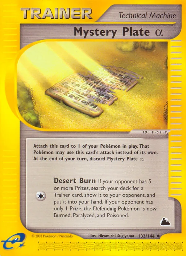 Mystery Plate Alpha — Skyridge #133/144