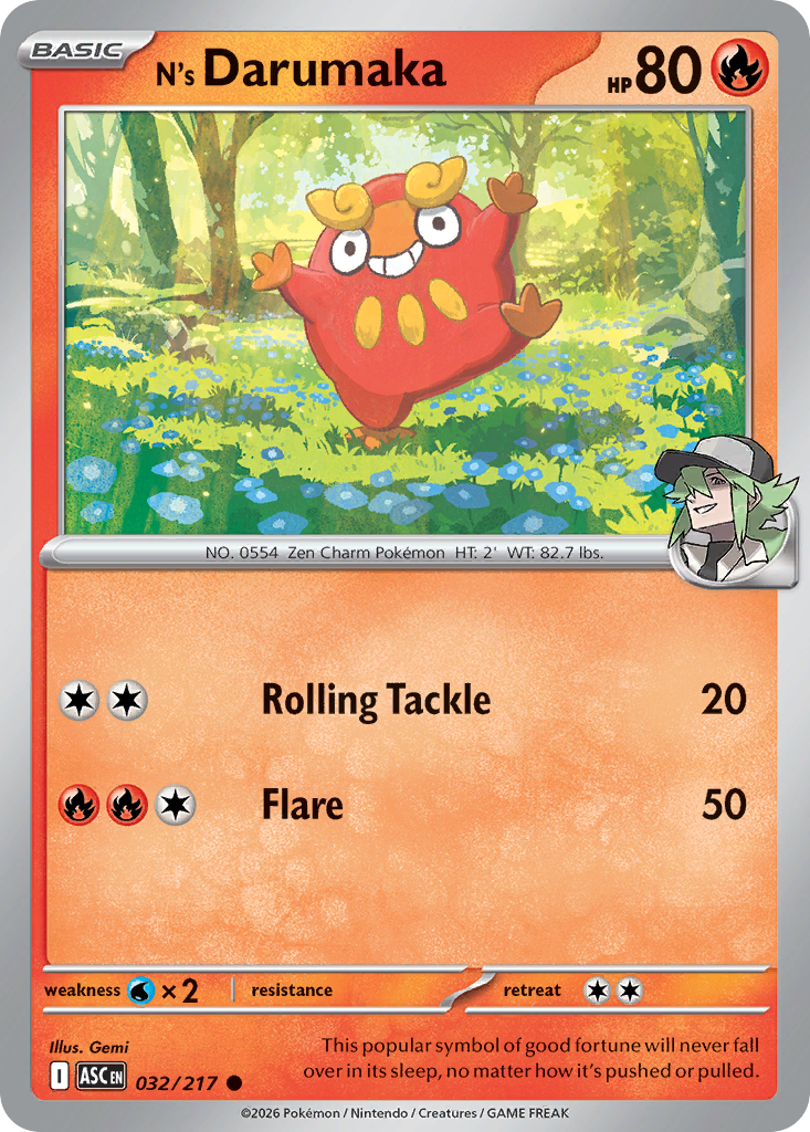 N's Darumaka (Energy Symbol Pattern) — ME: Ascended Heroes #032/217